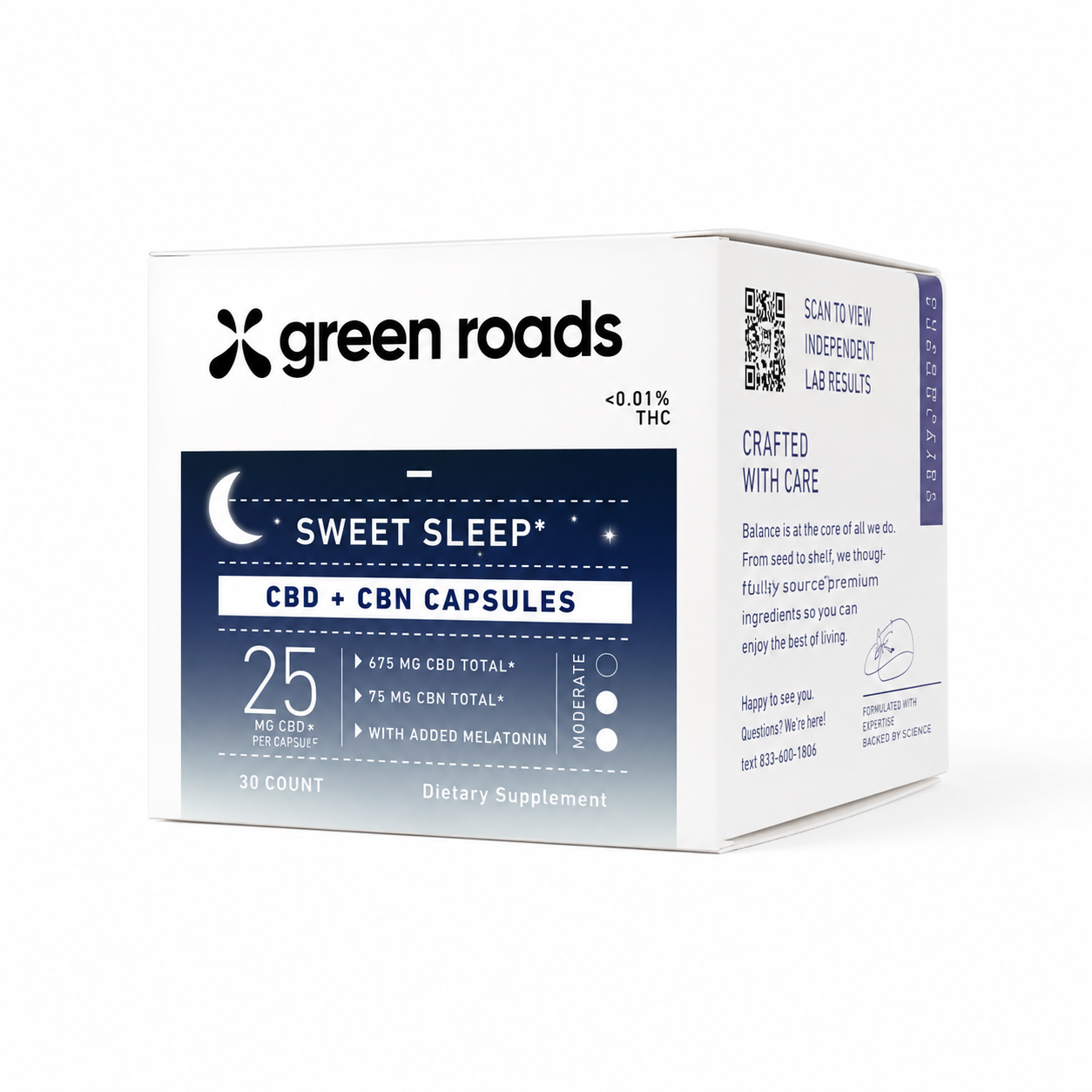 62733fae-fcb1-4b88-9215-25552d7724f0 Green Roads Sweet Sleep CBD Capsules 30ct 750mg - Image 1