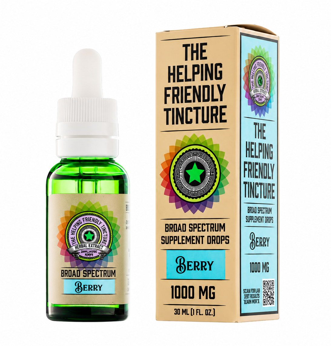 8858f847-f78e-488f-b166-a70b82a1085b Helping Friendly Hemp 30ml 1000mg Broad Spectrum CBD Tincture - Image 1