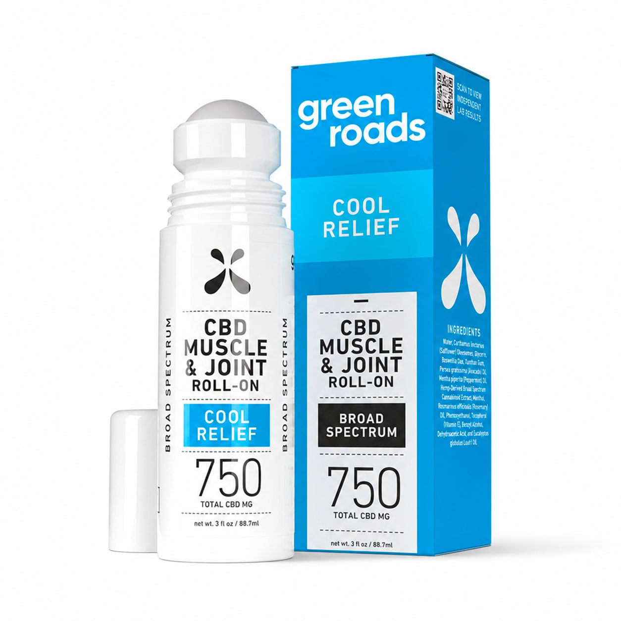 Green-Roads-Cool-Relief-CBD-Roll-On-Broad-Spectrum-THC-Free-3fl-oz-750mg-CBD-5 Green Roads Cool Relief CBD Roll-On 750mg - Image 1