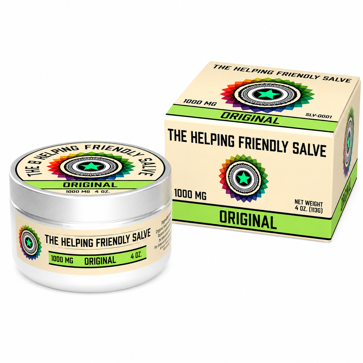 be4b81ab-c81a-41c2-9d2e-711c793b306d Helping Friendly Hemp Broad Spectrum CBD Salve 4oz Original - Image 1