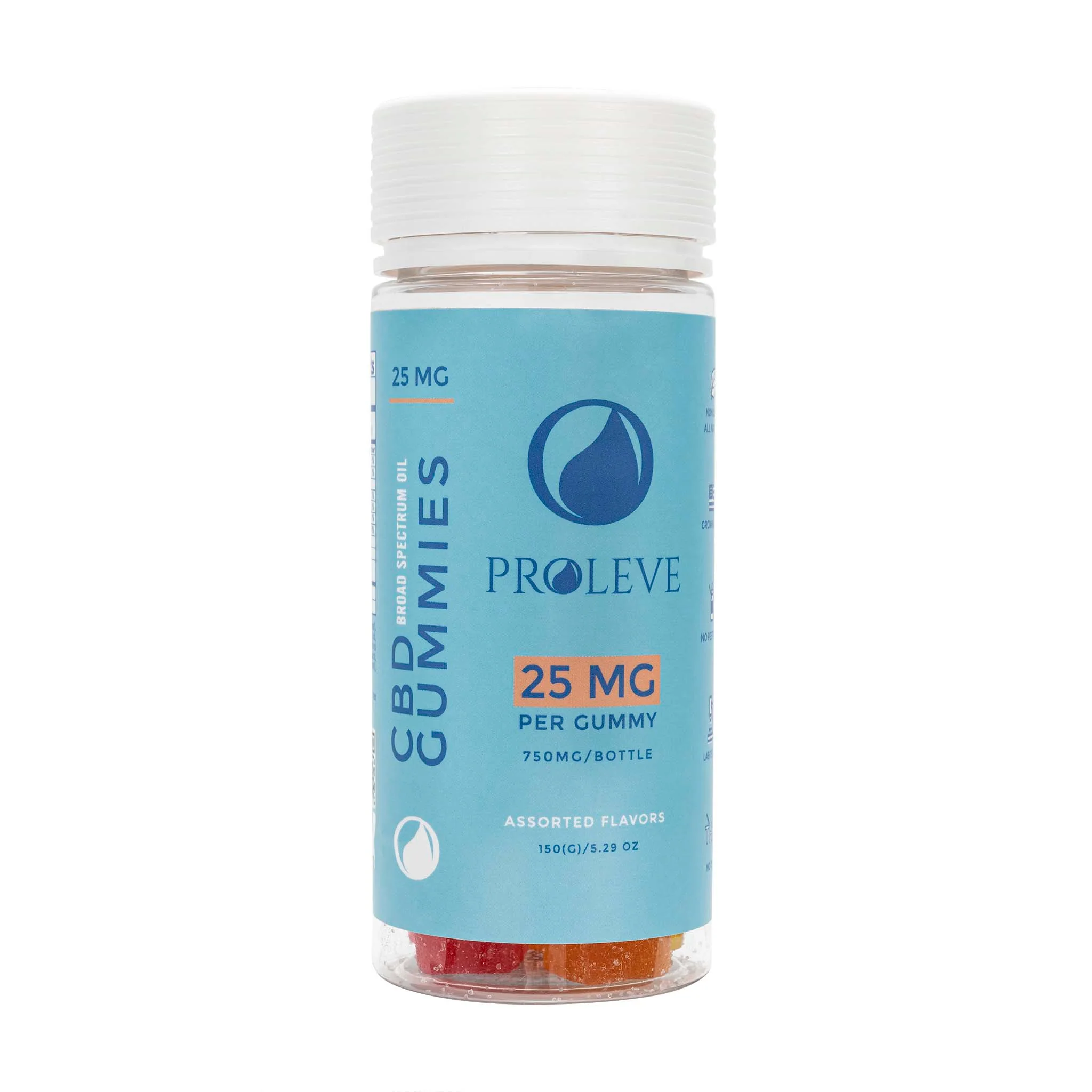 prolevebroadspec25mg30ct 25mg Broad Spectrum CBD Gummies | 30 Count - Image 1