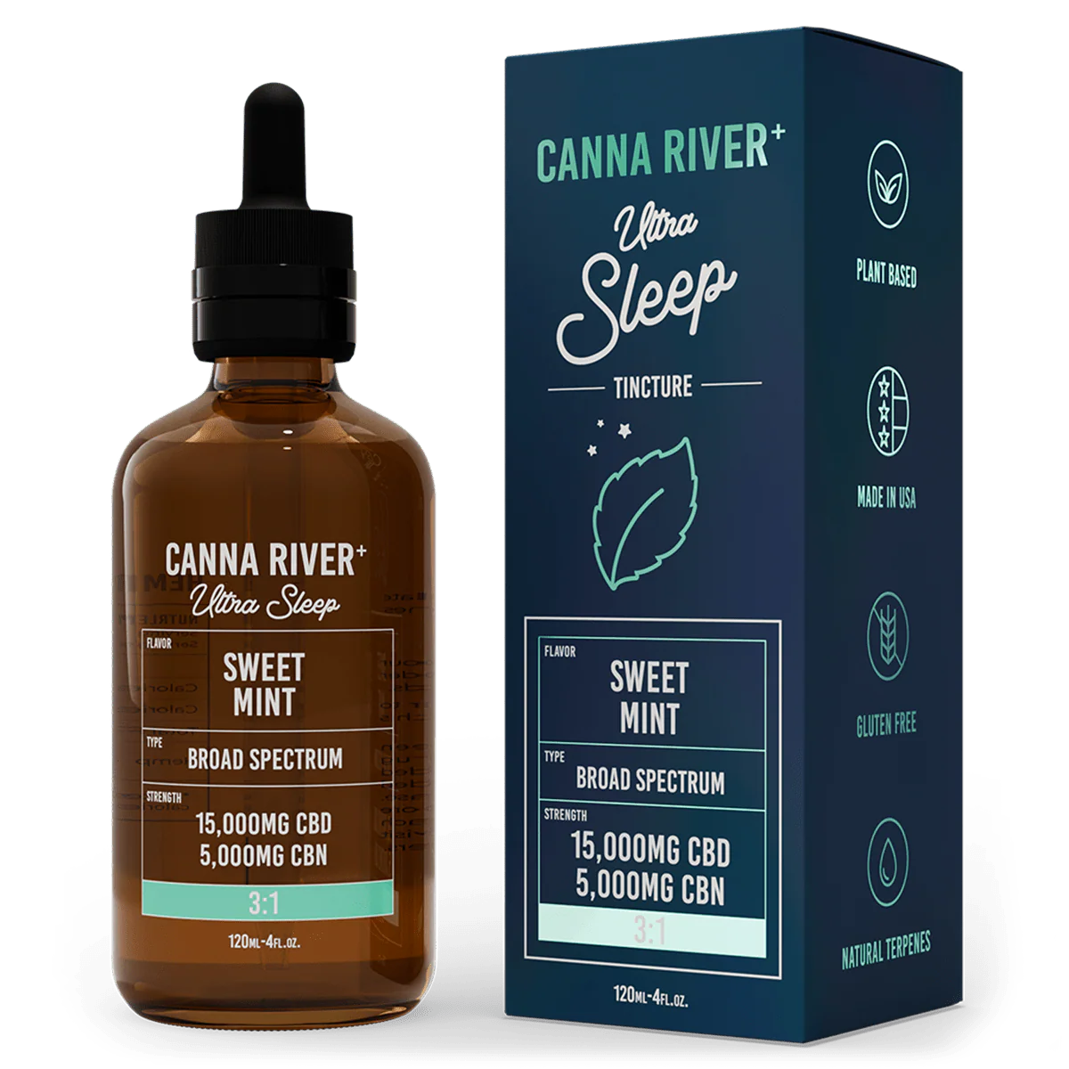 ultrasleepsweetmint Canna River CBD/CBN Ultra Sleep Tincture - Image 1